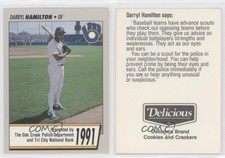 1991 Delicious Brand Milwaukee Brewers Police Oak Creek Police Darryl Hamilton