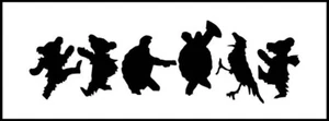 3.5"x10" Clear Plastic Stencil - Grateful Dead Dancing Bear Turtle (SN185)***** - Picture 1 of 3