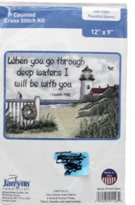 Janlynn Needlecraft Counted Cross Stitch 999-7203 Peaceful Shores Nautical 12X9 - Picture 1 of 2