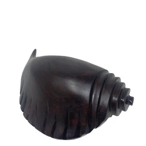 Estatuilla concha de caracola de madera de hierro tallada a mano 8 pulgadas DE COLECCIÓN - Imagen 1 de 12