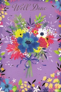 'WELL DONE' GREETINGS CARD AND ENVELOPE 5" X 7" - Picture 1 of 3