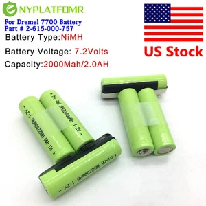 NEW Battery pack for Dremel 7700 cordless drill 7.2V NIMH 2000Mah NO. 757 - Picture 1 of 6