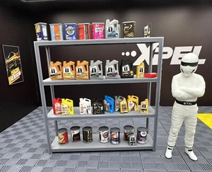 1/18 Diorama Oil Drum Rack Model Garage Workshop Repair Scene Accessories Model - Picture 1 of 52