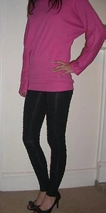 Ankle Length Leggings RATS fashion Viscose Stretch Ruched Black Size 20 Plus XL - Picture 1 of 1