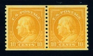 497 (10c Franklin) - JUMBO COIL GEM PAIR - WoW!! - Bild 1 von 1