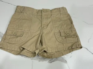 Gap Kids Girl’s Tan Shorts Sz 8 Slim Floral Design Adjustable Waist C21 - Picture 1 of 7