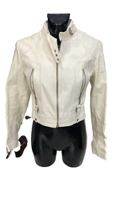 Sí London Chaqueta de Piel Usado Mujer Talla 44 Blanco XYE183L - Imagen 1 de 14