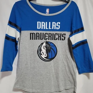 NBA Dallas Mavericks Womens Sz Small Raglan 3/4 Sleeve T Shirt - Picture 1 of 14