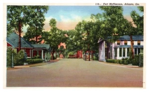 FORT McPHERSON Atlanta, GA lino militar - postal - Imagen 1 de 2