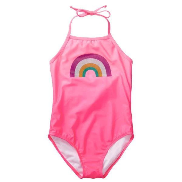 NWT Gymboree Girl Rainbow Swimsuit 1pc Set UPF 50+ Neon Pink many sizes - Image 1 of 1
