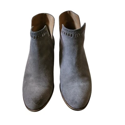 Botines Lucky Brand Bustina 7.5 Gris Gamuza Cuero Corte Láser Foto 1 de 4