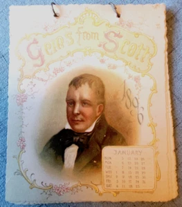 Gems From Scott 1896 Calendar Walter Scott Marmion Probably Raphael Tuck 4x5" - Picture 1 of 7