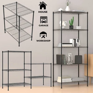 3/4/5 Tier Racking Heavy Duty Garage Home Shelving Storage Shelves Metal Holder - Picture 1 of 31