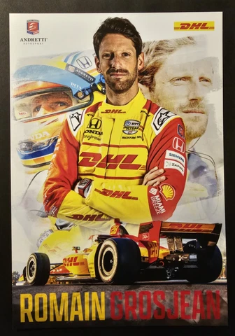Romain Grosjean - IndyCar 7×10.25" nice cardstock Poster from 2023 Long Beach GP Cover