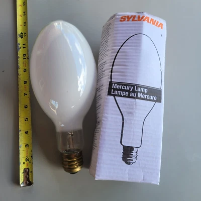 Sylvania H33GL-400/DX Coated Mercury Lamps 400W ED37 E39 Mogul Base  69450 - Image 1 of 3