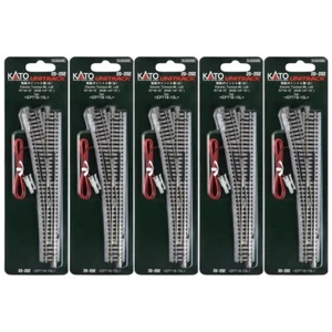 BS KATO N Scale 20-202 Unitrack Electric Turnout No.6 Left Hand 5 Piece NEW V - Picture 1 of 10