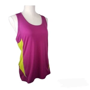 Tek Gear Active Wear Racerback Tank Kids Large -Purple & Yellow -Round Neck - Picture 1 of 8