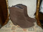 Ref: F16 LADIES BROWN SUEDE ANKLE BOOTS SIZE 5 VGC SHOES COUNTRY & WESTERN STYLE
