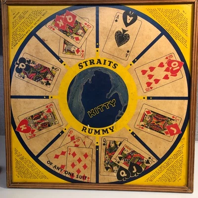 1938-9 Straits game board, Rummy & Chinese Checkers (REE628) - Image 1 of 4