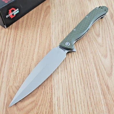 Daggerr Knives Folding Knife 5 False Edge 8Cr14MoV Steel Dagger Blade FRN Handle - Image 1 of 4