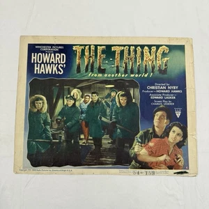 1951 La Cosa Da Un Altro Mondo Originale 11x14” Lobby Card Howard Hawks Horror - Foto 1 di 7