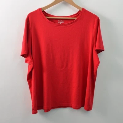 Studio Works T-Shirt Womens 3X Red Short Sleeve Cotton Studio Tee Stain - Image 1 of 4