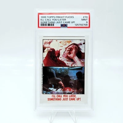 1988 Topps Fright Flicks Alien #74 PSA 9 Something Just Came Up Pop 2 - Image 1 of 3