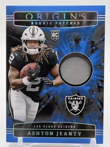 Parche Panini Origins 2025 azul #AJY Ashton Jeanty 2 colores RC 11/49 Raiders  - Imagen 1 de 4