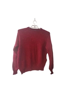 Lands End sweater mens XL tall 85% wool USA vintage red black marled - Picture 1 of 4