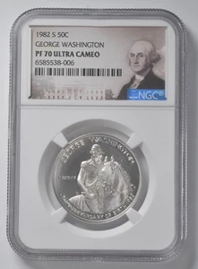 1982-S George Washington Commemorative Half Dollar PF70 NGC Special Lbl *8401 - Picture 1 of 5