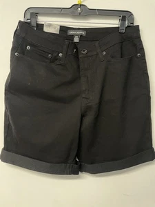 Size UK 10 - DKNY Jeans Women's Black Pull On Stretchy Shorts - Picture 1 of 2