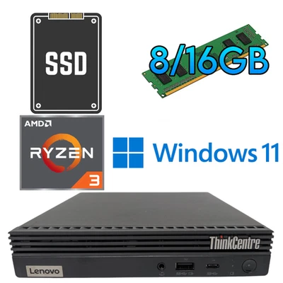 Lenovo ThinkCentre M75q Gen 2 AMD Ryzen 3 4300GE 8/16/32GB NVME SSD Mini PC USFF - Bild 1 von 4