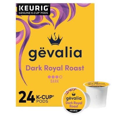 Gevalia Dark Royal Roast Coffee K-Cup Coffee Pods, 24 ct Box