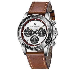 PAGANI DESIGN PD1676  VK63 Movt Quartz Wristwatch Fashion Ceramic Bezel Chronogr - Picture 1 of 14