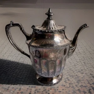 Antike 20er Jahre Pairpoint Corp. New Bedford Mass Vierfachteller Silber 339 Teekanne - Bild 1 von 8