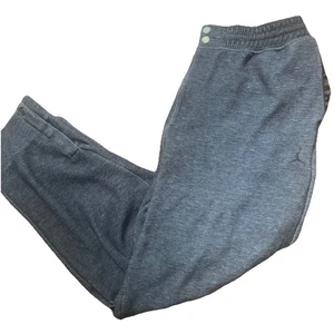 Air Jordan Jogginghose Herren XXL 2XL Jumpman AIR Logo Hose grau Knopf Druckknöpfe gebraucht, in einwandfreiem Zustand - Bild 1 von 14