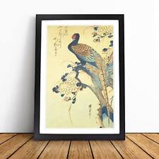 Pheasant & Chrysanthemums Bird Utagawa Hiroshige Wall Art Print Framed Picture