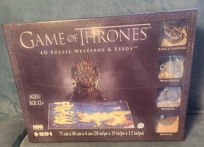 Juego de Tronos Poniente Mapa 3D Puzzle 4D Paisajes Urbanos 891 Piezas TOTALMENTE NUEVO Foto 1 de 4