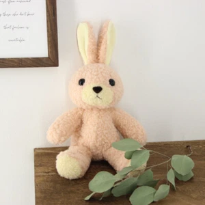 DOUSIN ""fukafuka"" conejo de peluche hecho en Japón, para un primer juguete. Cuello: Rosa 35 cm - Imagen 1 de 8