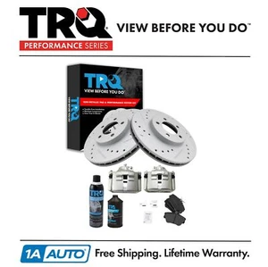 TRQ Front Brake Pad & Rotor Kit Semi-Metallic Front Fits Ford Lincoln Mercury - Picture 1 of 12
