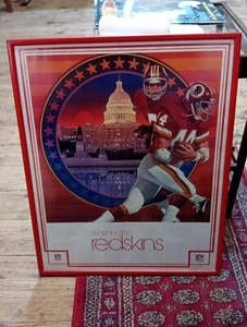 Vintage 1983 gerahmtes Washington Redskins Druck Poster Riggins NFL 21 x 17" - Bild 1 von 2