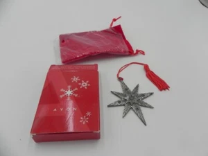 Avon 2021 Starry Night Pewter Collectible Holiday Ornament New In Box with pouch - Picture 1 of 5