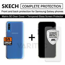 SKECH Matrix Back Case Cover + Glass Screen Protector for Samsung Galaxy Phones