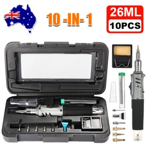 10 in 1 HS-1115K Professional Butane Gas Soldering Iron 26ml Welding Kit Torch - Picture 1 of 13