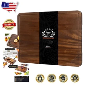 Durable American Black Walnut Cutting Board - 24x18 Charcuterie & Butcher Block - Picture 1 of 9