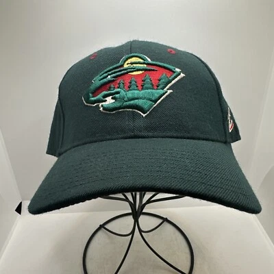 Vintage NHL Minnesota Wild Hat Adult Fitted 7 1/4 Green Ice Hockey Zephyr - Image 1 of 4