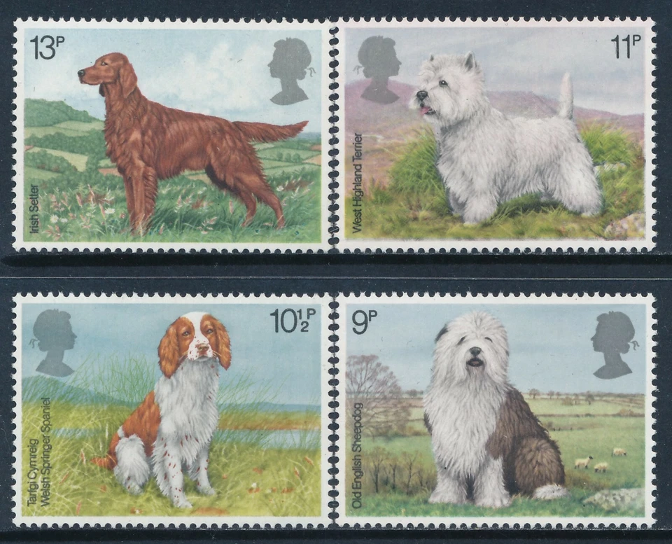 1979 GB DOGS SET OF 4 FINE MINT MNH SG1075-SG1078 - image 1 of 1