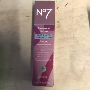 No7 Restore & Renew Face Neck Multi Action Serum 50ml Boxed + Airbrush Primer - Picture 1 of 4