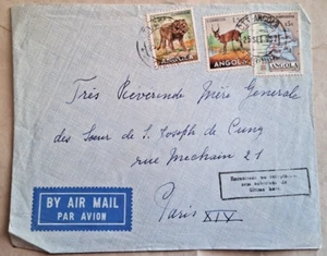 ANGOLA 1957 AIRMAIL COVER WITH FOUND IN THE BOX AFTER THE LAST COLLECTION CACHET - Picture 1 of 1