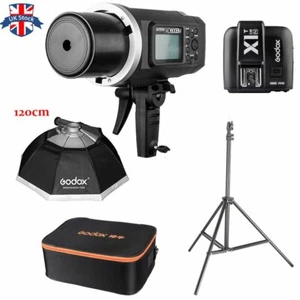 UK Godox AD600BM 2.4G HSS Flash+X1T-N For Nikon+120cm Softbox+2m light stand Kit - Picture 1 of 12